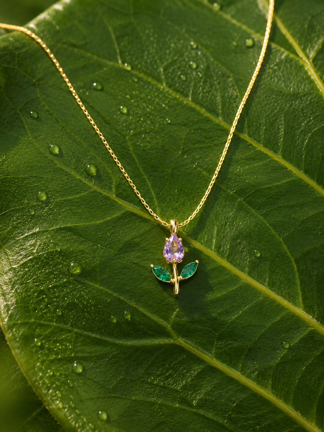 Minimal tulip pendent(pink)