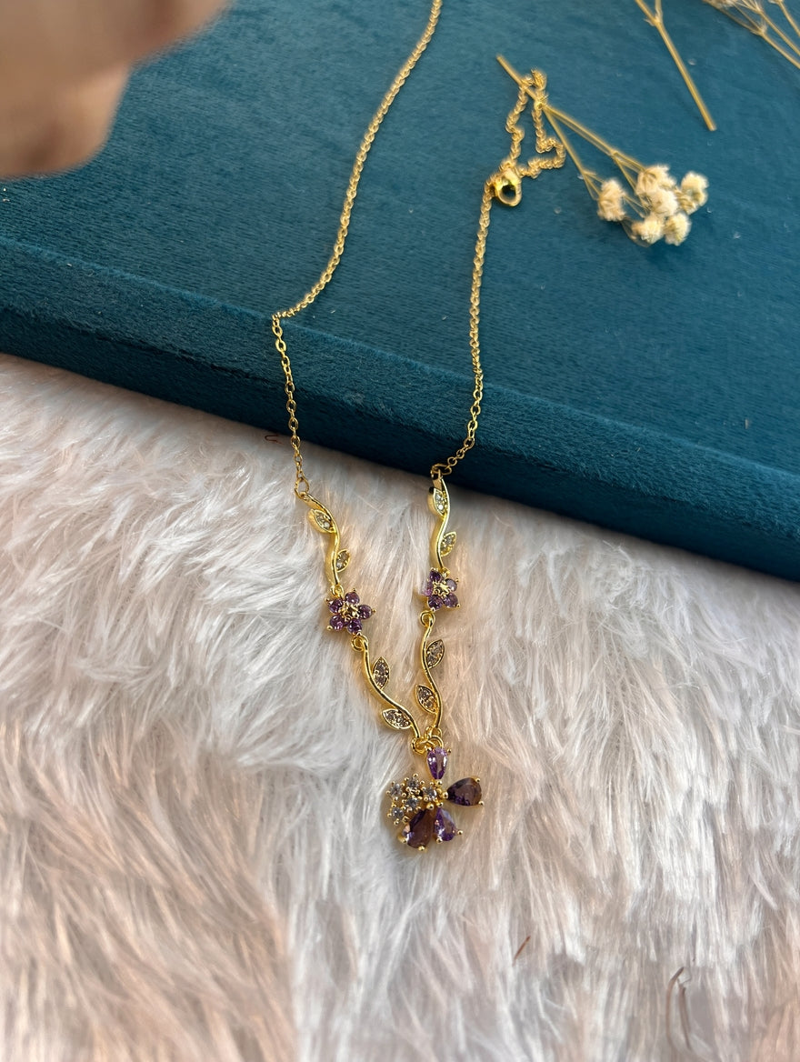Purple flower chain