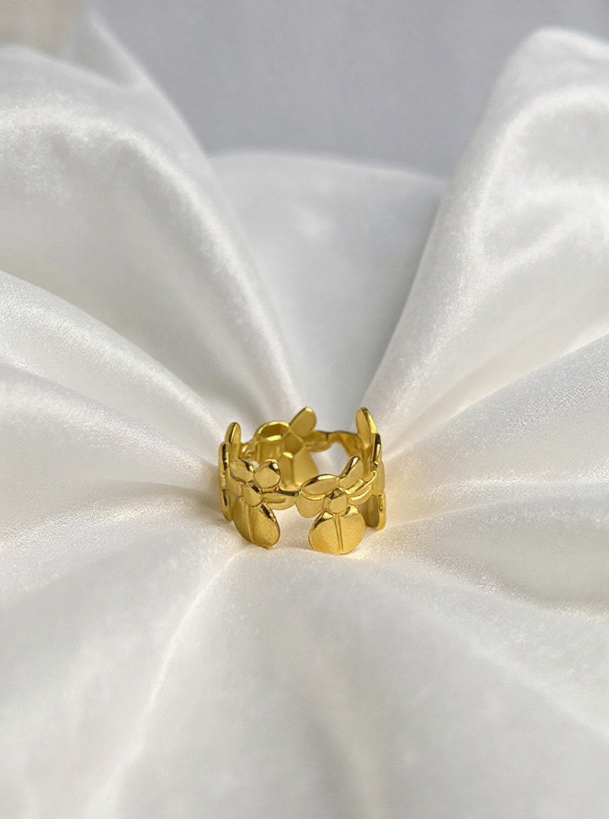 Leaf themed ring HJ-1060