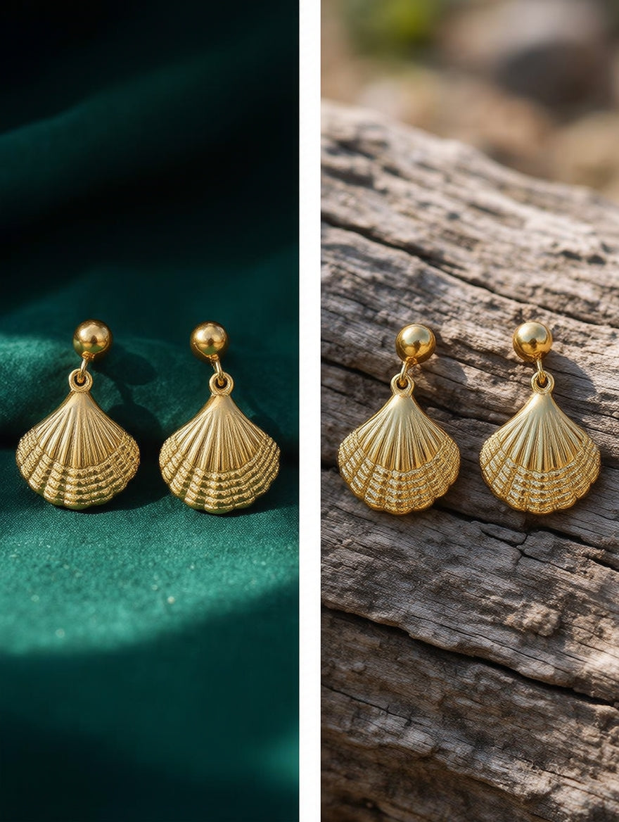shell theamed earrings