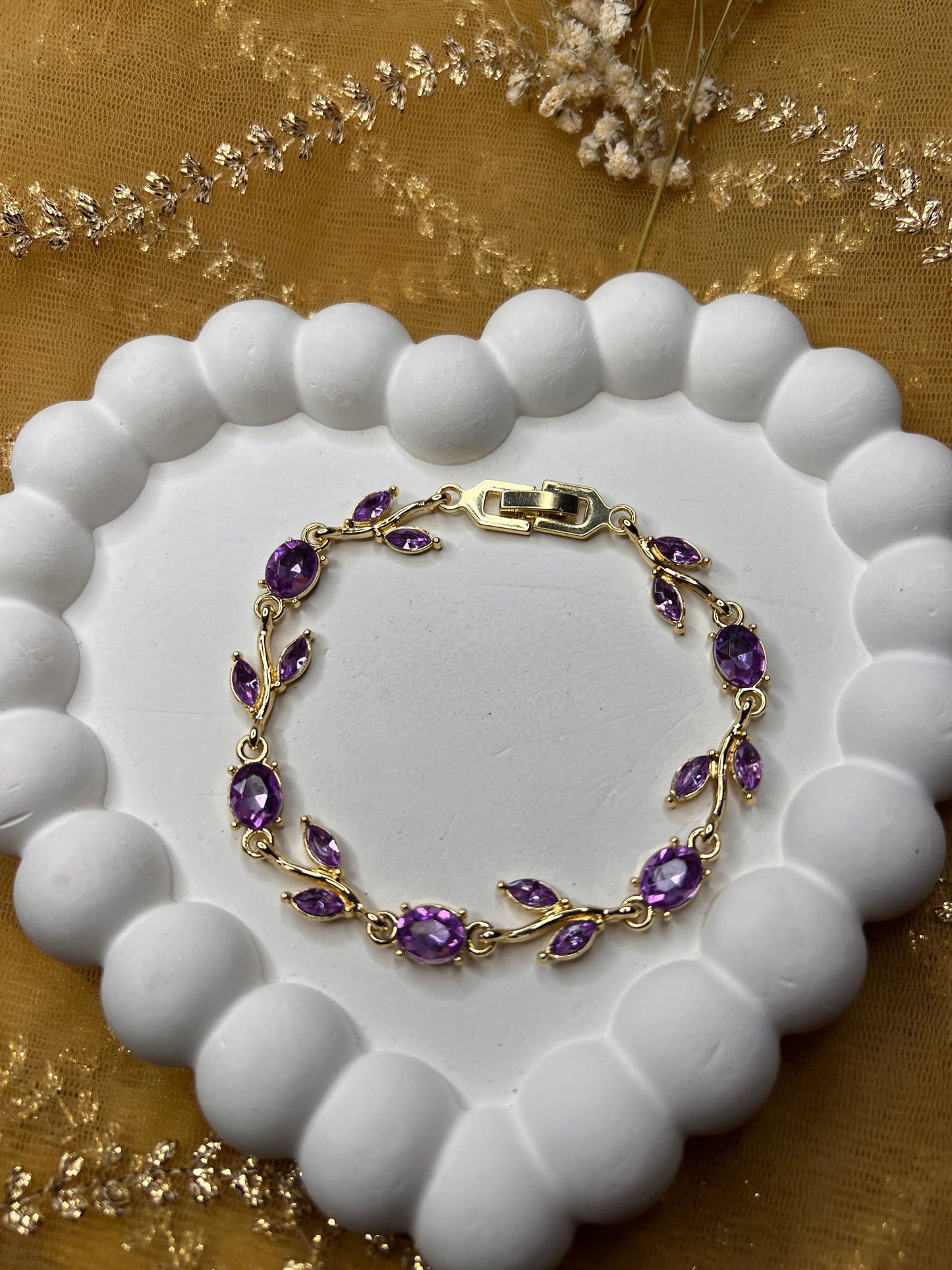 Purple tulip bracelet