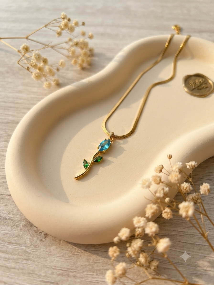 Blue&Green tulip pendend