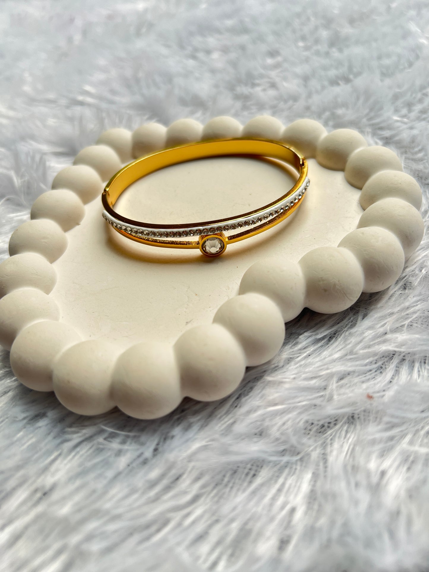Dual Line Stone Bangle