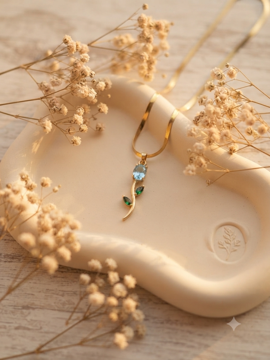 Blue&Green tulip pendend