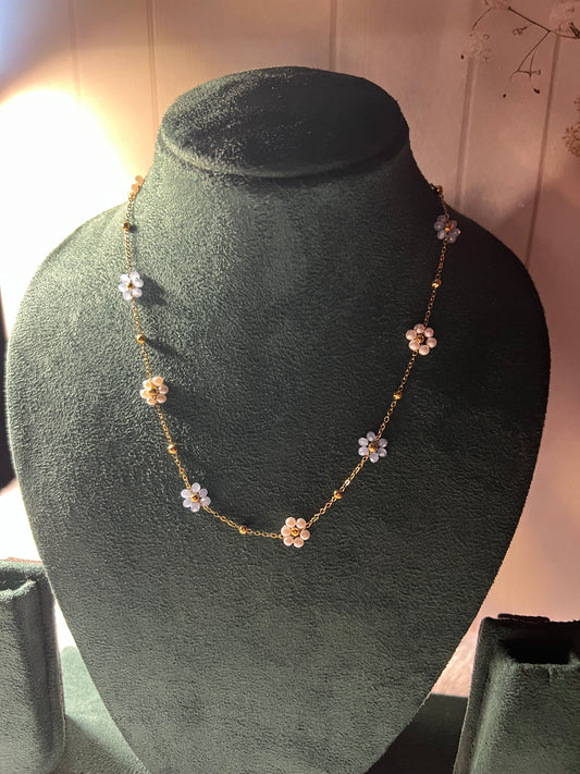 Blue&white beads chain