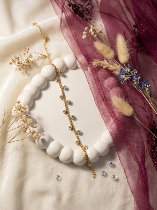 White stoned bracelet