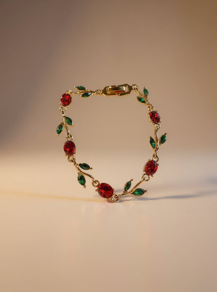 Gold-toned gemstone bracelet HJ-1081