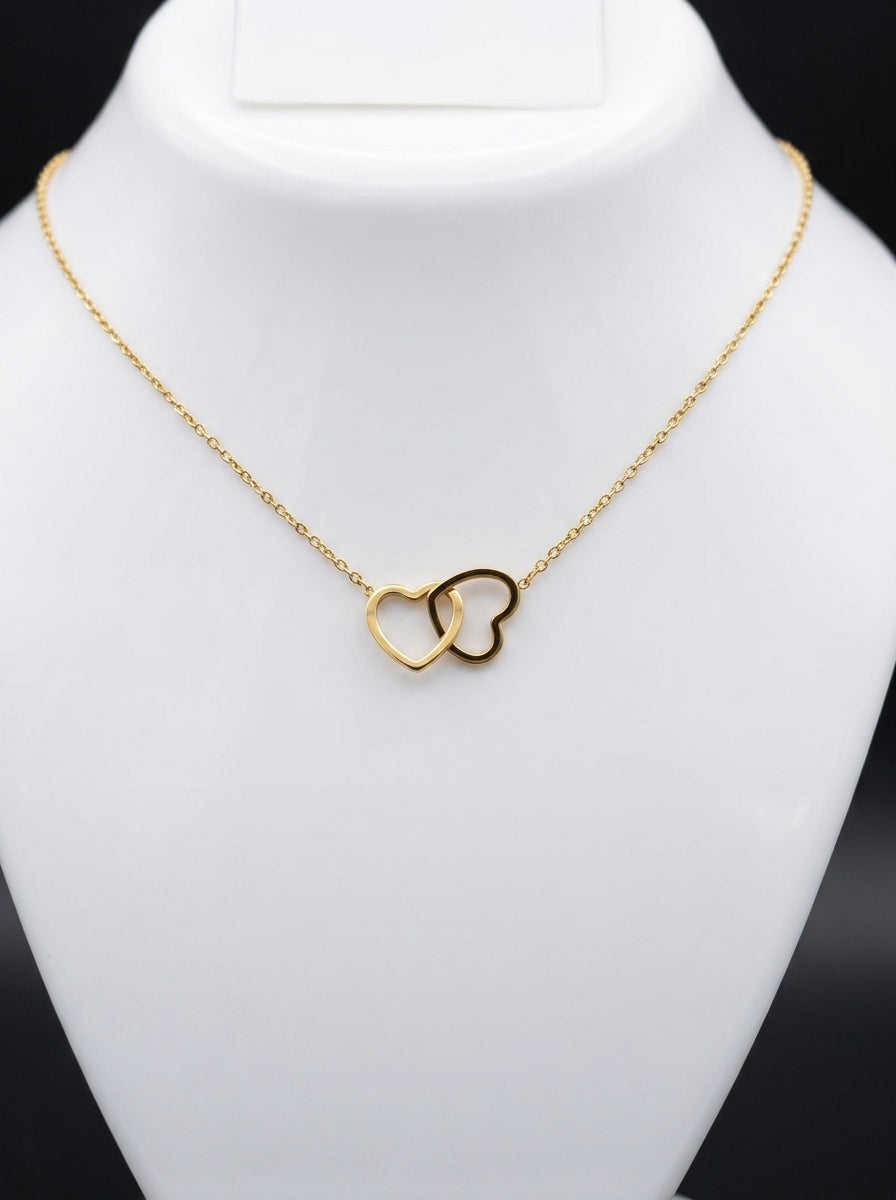 Double heart themed pendent
