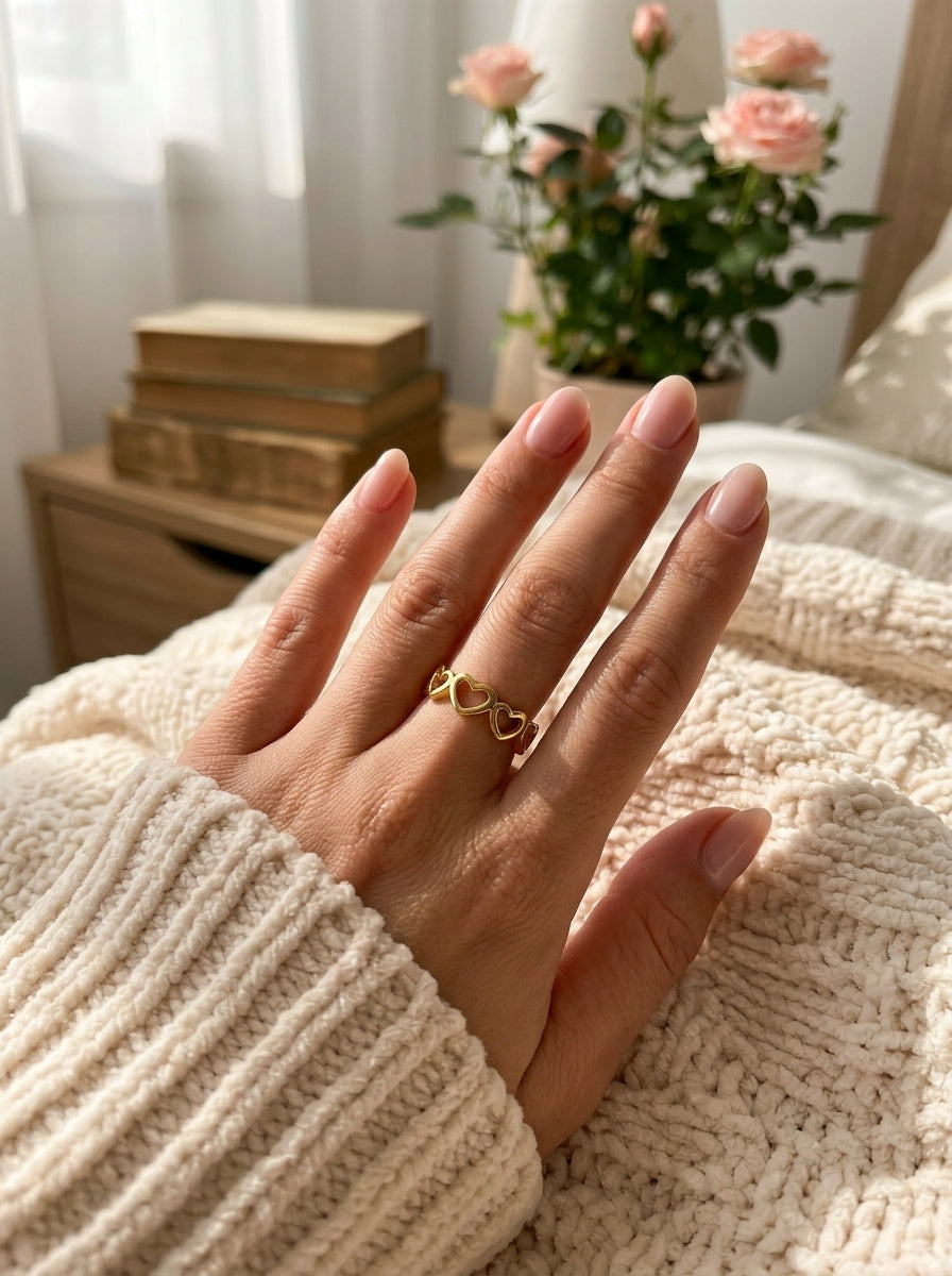 Heart themed ring