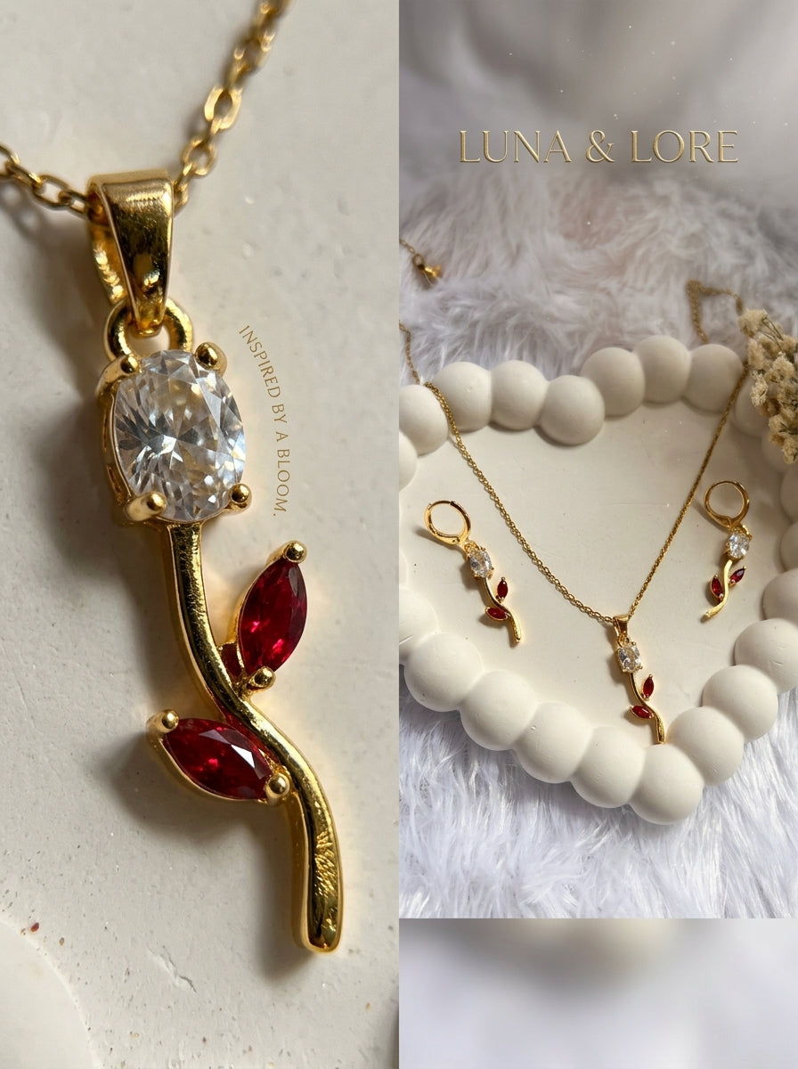 Tulip Gold Chain Set  HJ-1073