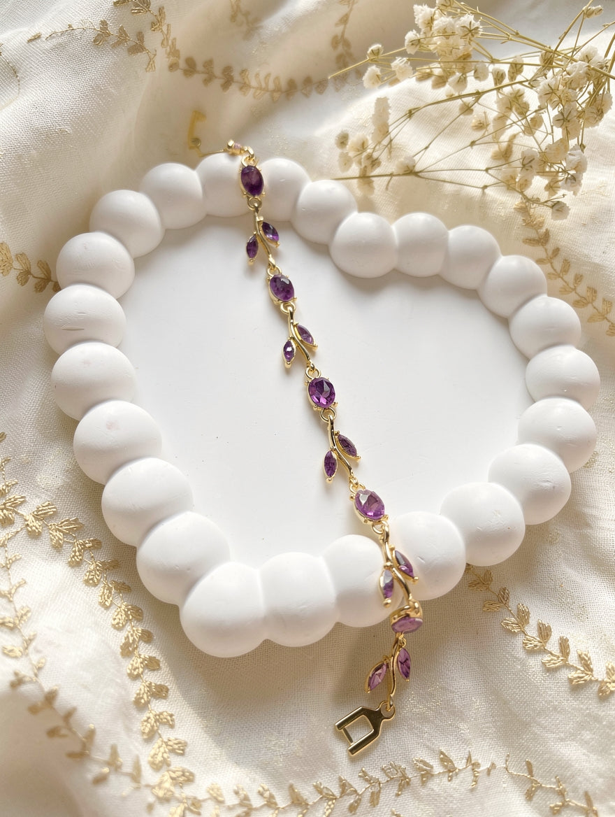 Purple tulip bracelet