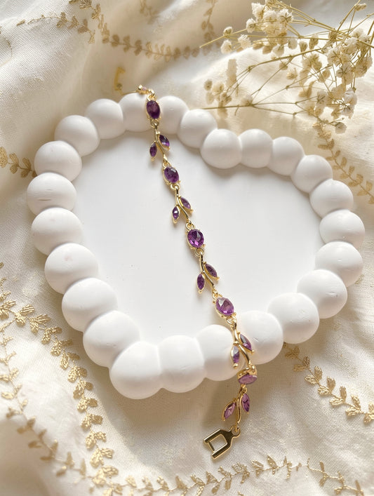 Purple tulip bracelet