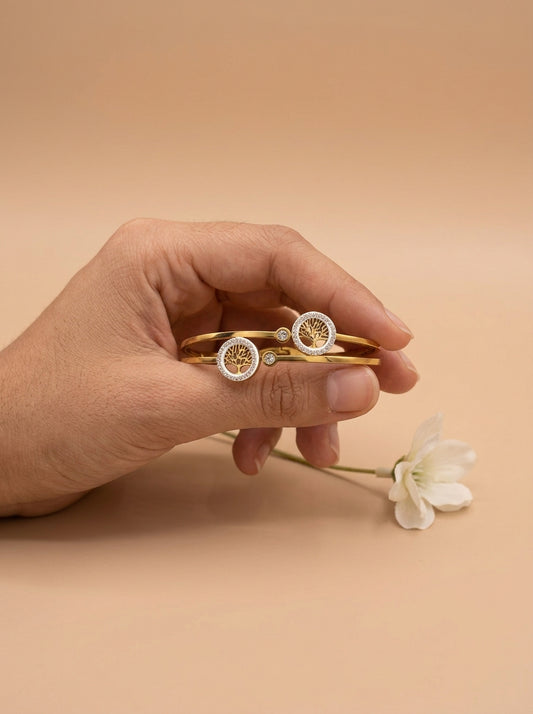 Tree of Life Gold Bangle