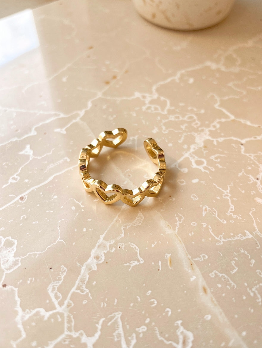 Heart themed ring