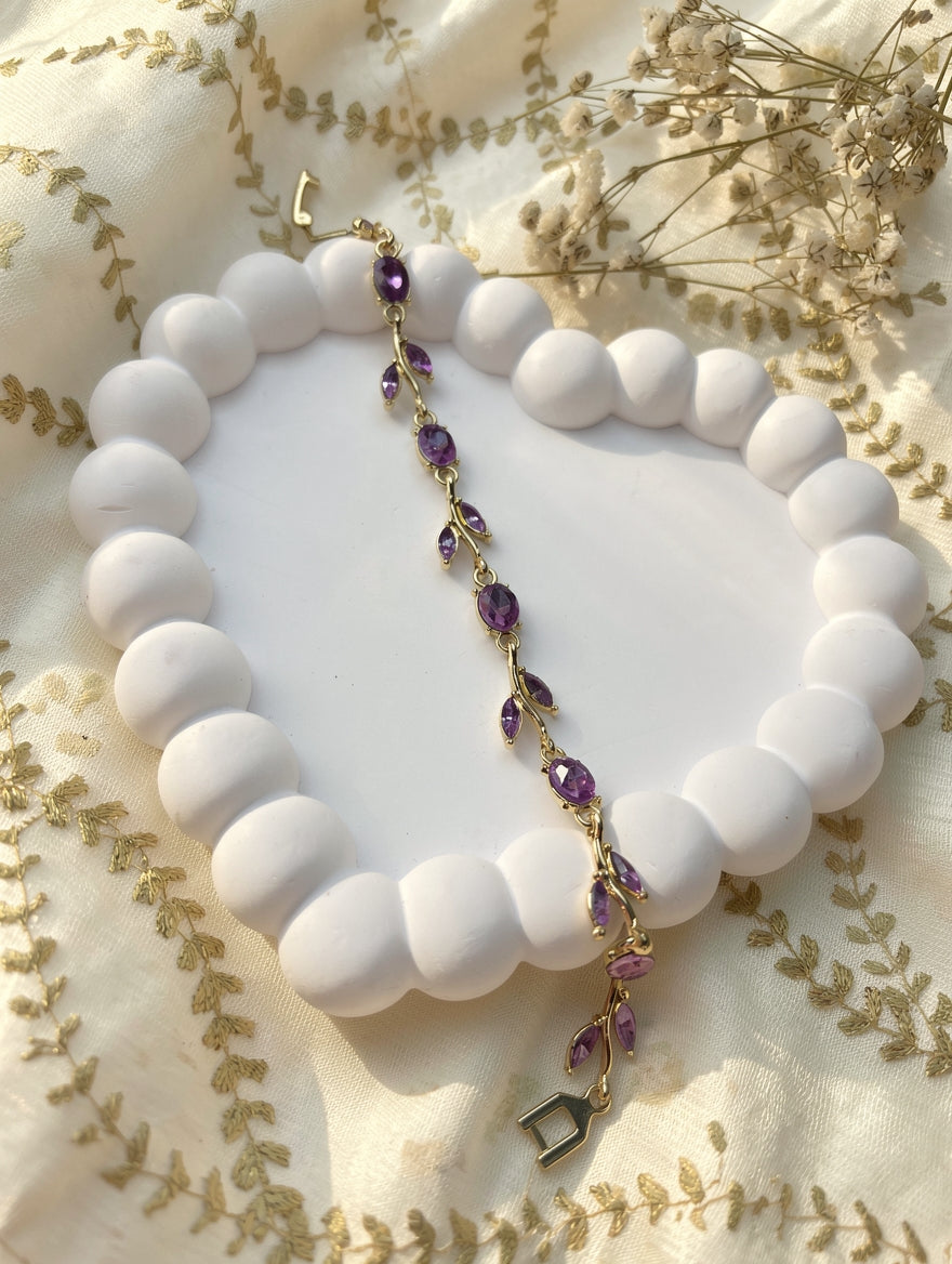 Purple tulip bracelet