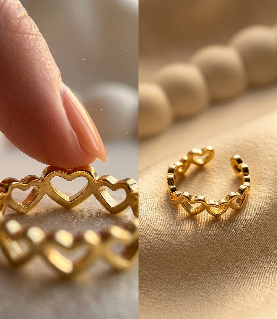 Heart themed ring
