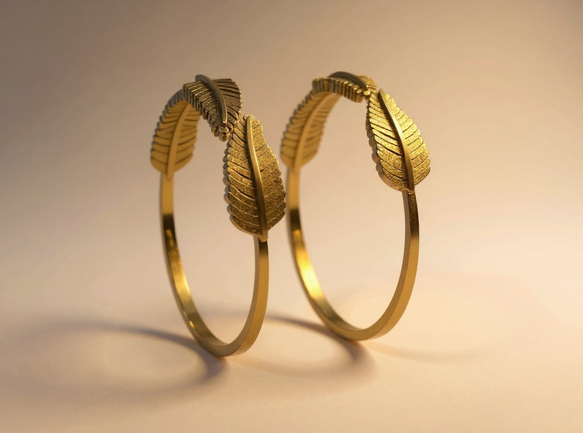 Leaf themed bangle
