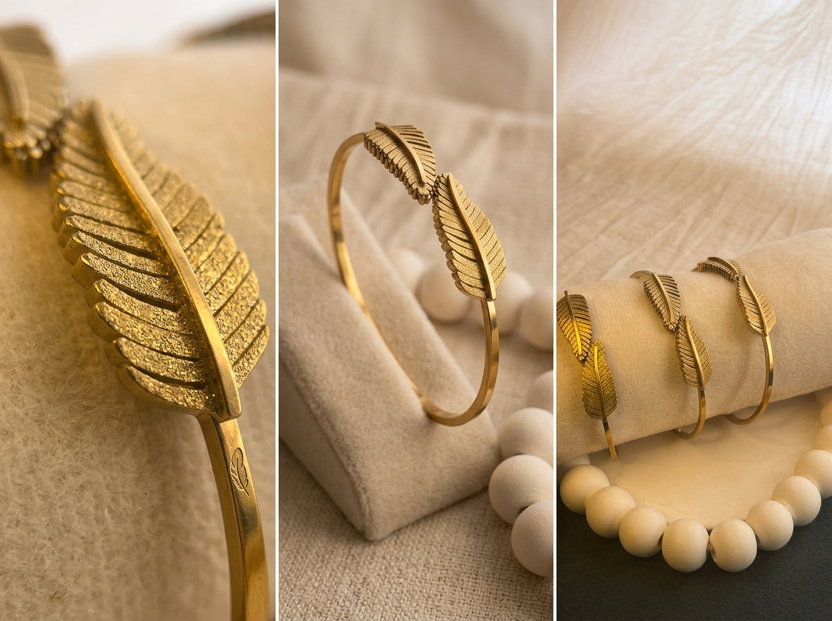 Leaf themed bangle