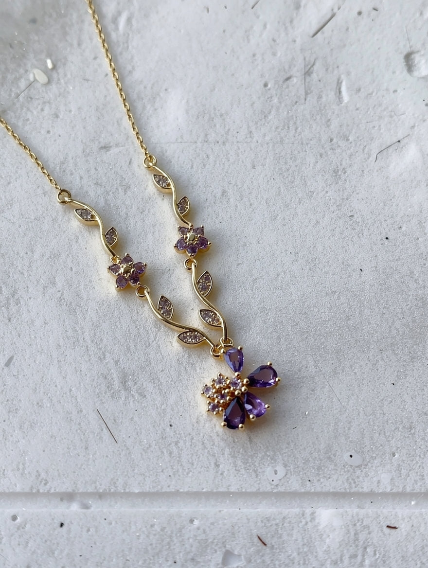 Purple flower chain