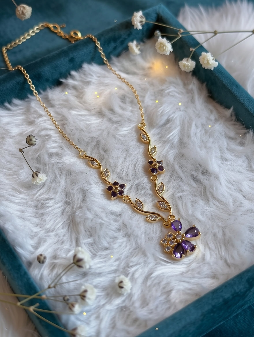 Purple flower chain