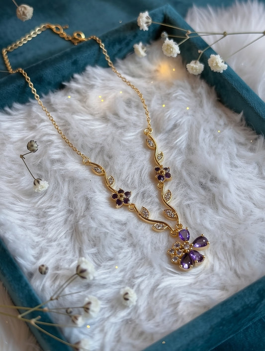 Purple flower chain