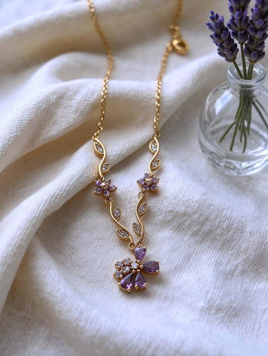 Purple flower chain