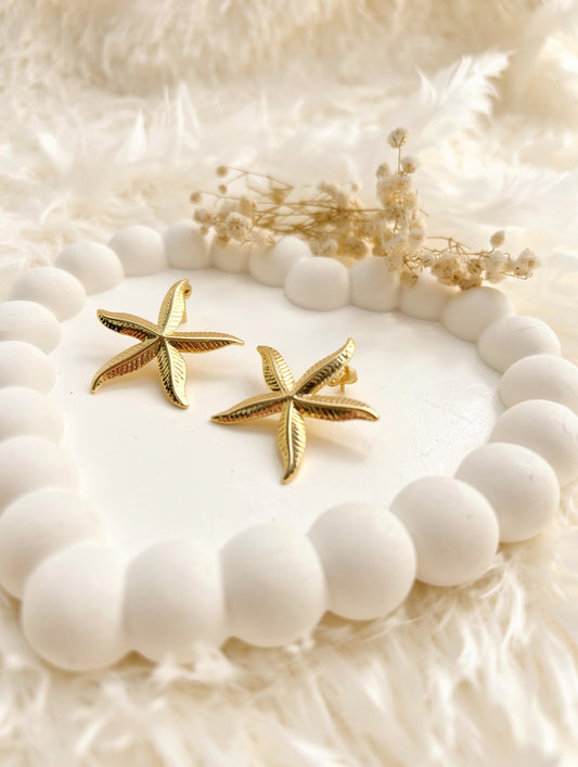 Golden Starfish Earrings
