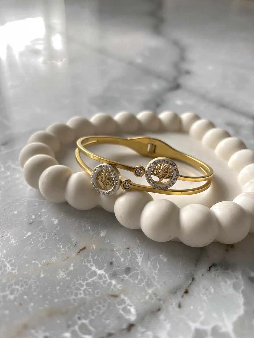 Tree of Life Gold Bangle