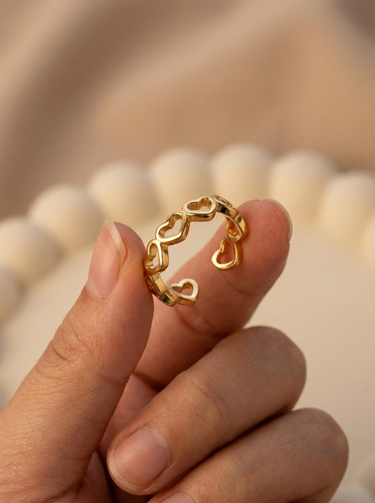Heart themed ring