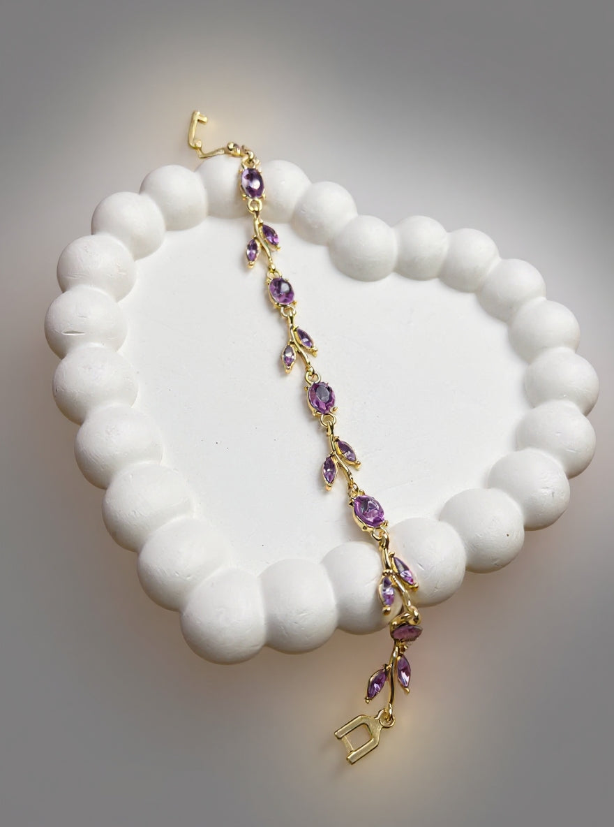 Purple tulip bracelet