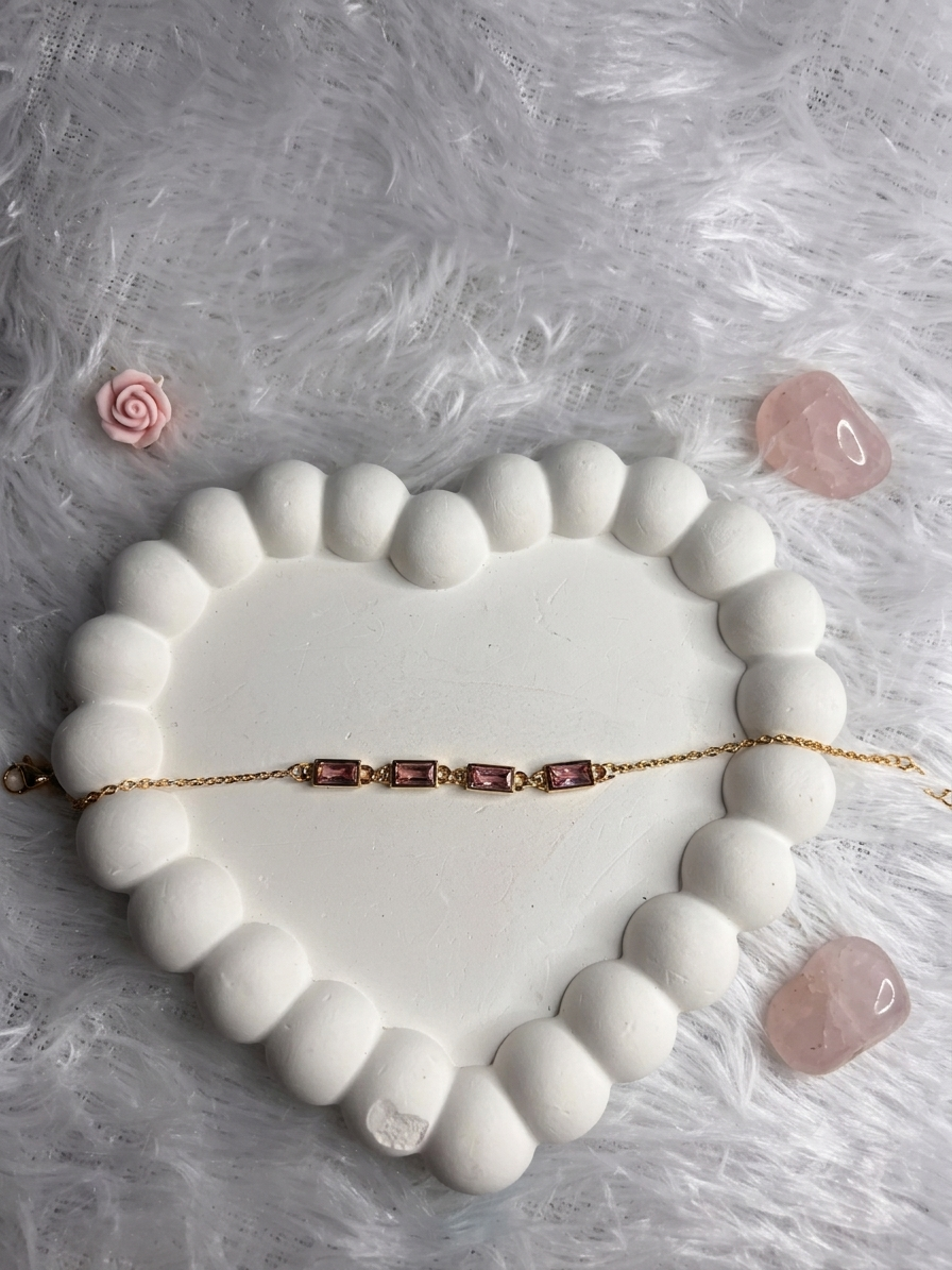 Pink stoned bracelet
