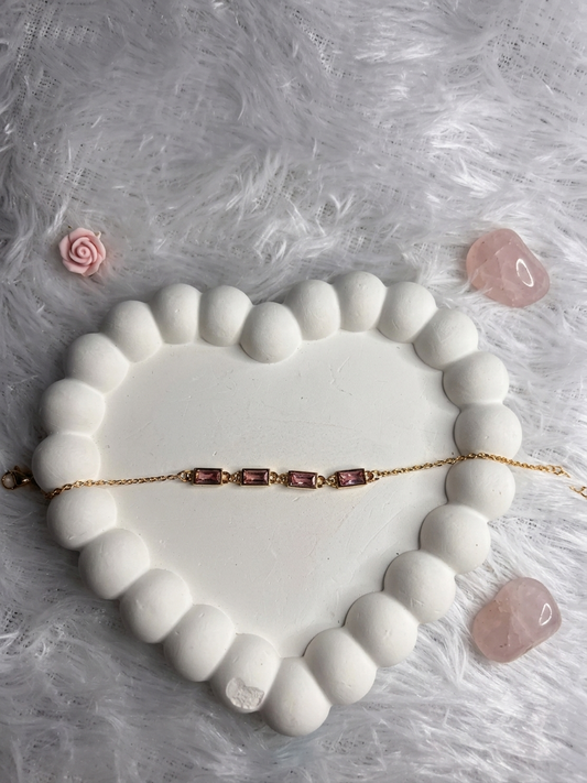 Pink stoned bracelet