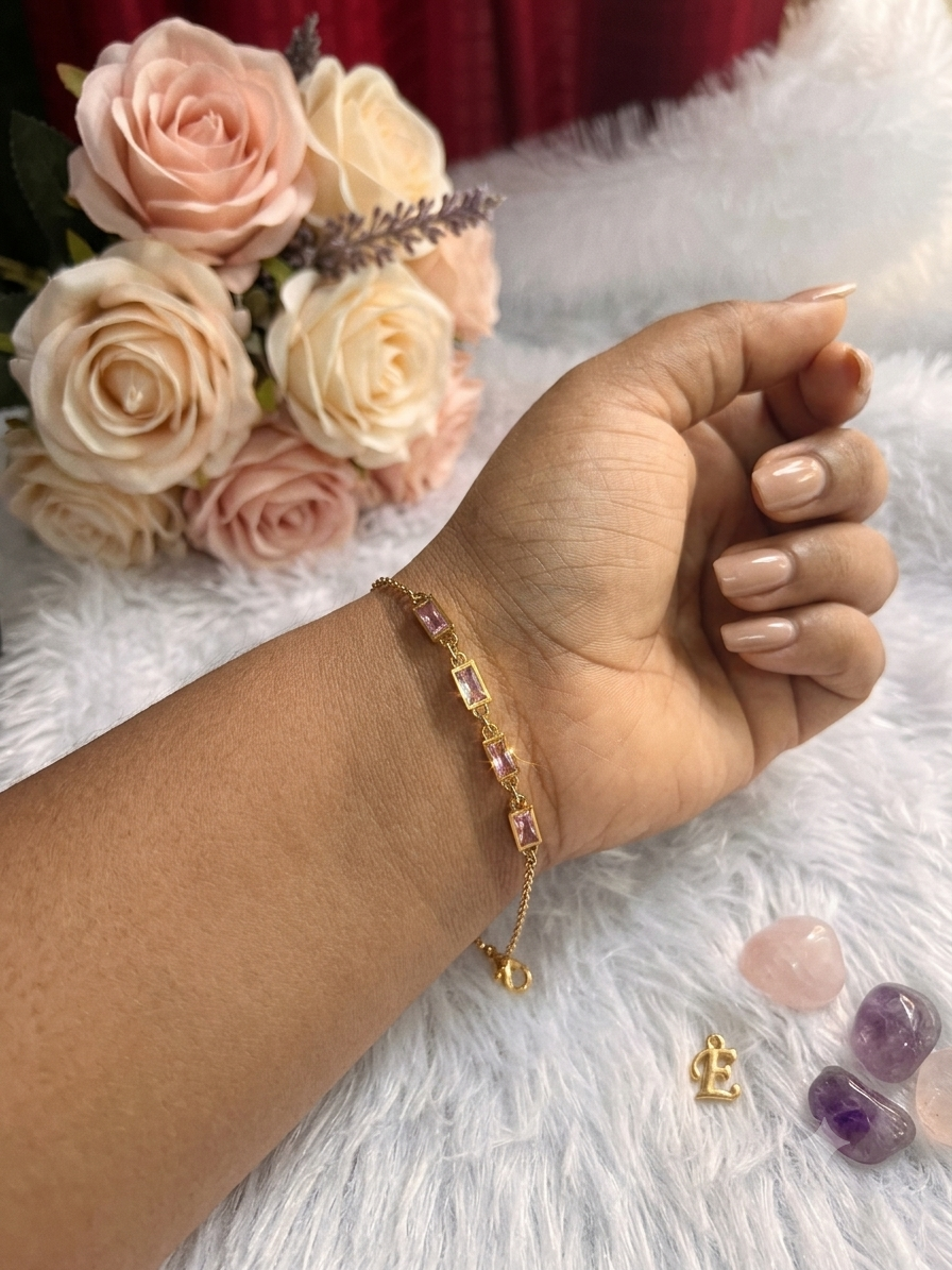 Pink stoned bracelet