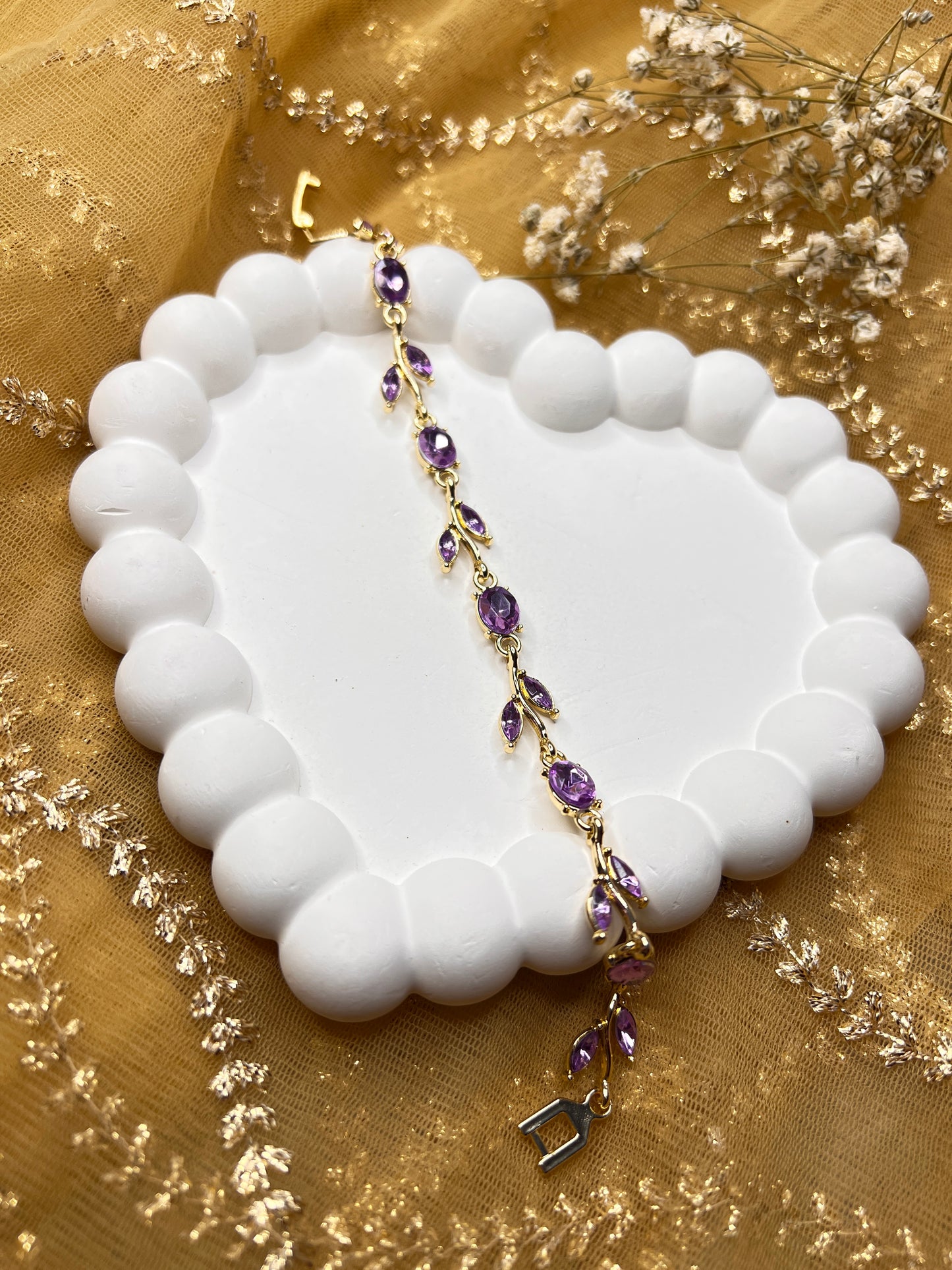 Purple tulip bracelet