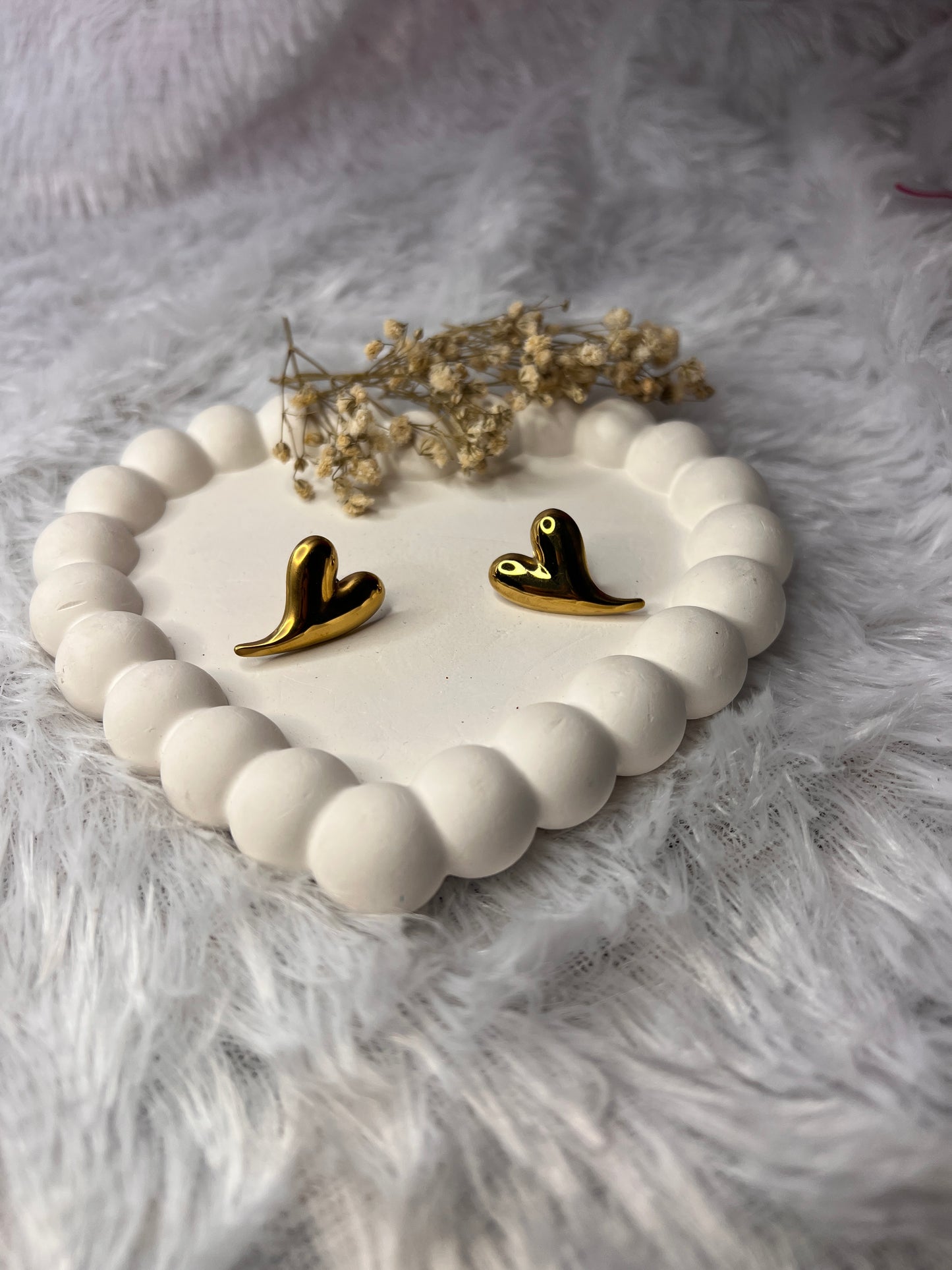 Gold Heart Earrings