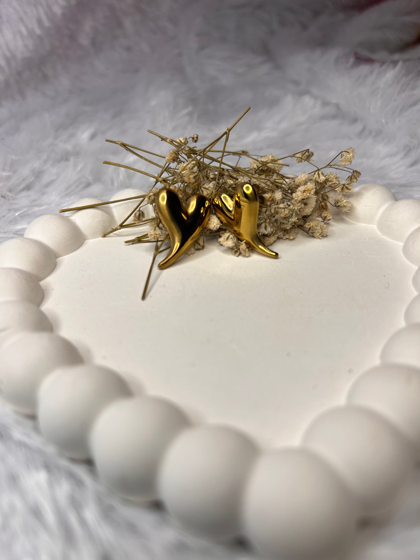 Gold Heart Earrings
