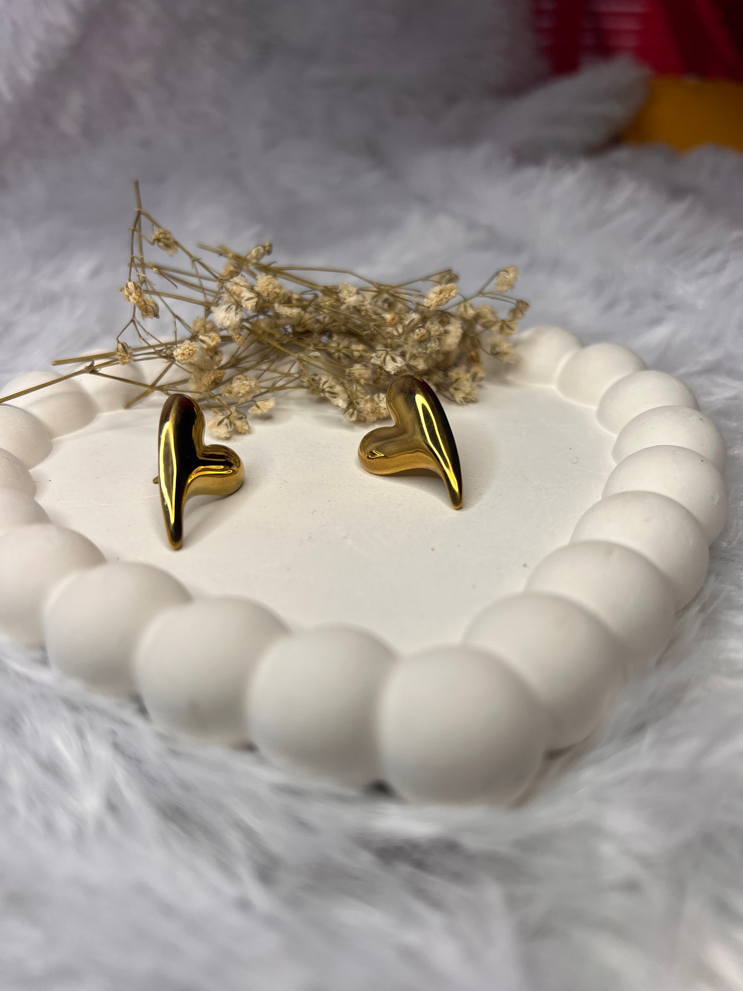 Gold Heart Earrings